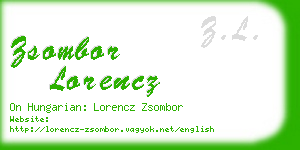 zsombor lorencz business card